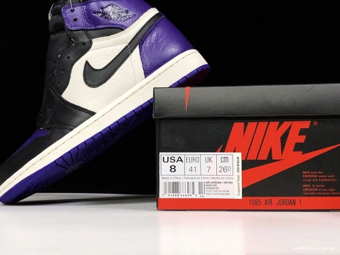 Cheap 555088-501 Air Purple Jordan 1 Court 0711